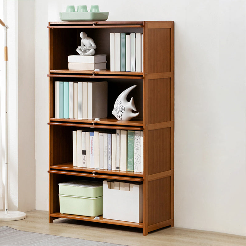 Contemporary Bamboo Barrister Bookcase Doors Included Bookcase for Home Office 31.5"L x 13"W x 55.1"H Clearhalo 'Bookcases' 'furn' 'furn_bookcases' 'Furniture' 'furniture_bookcases' 'kitchen' 'kitchen_bookcases' 'Living Room Furniture' 'Office Furniture' 4698492