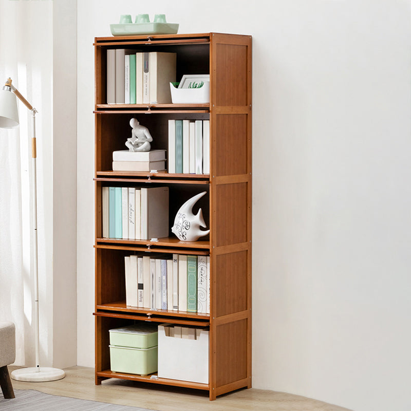 Contemporary Bamboo Barrister Bookcase Doors Included Bookcase for Home Office 27.6"L x 13"W x 67.7"H Clearhalo 'Bookcases' 'furn' 'furn_bookcases' 'Furniture' 'furniture_bookcases' 'kitchen' 'kitchen_bookcases' 'Living Room Furniture' 'Office Furniture' 4698496