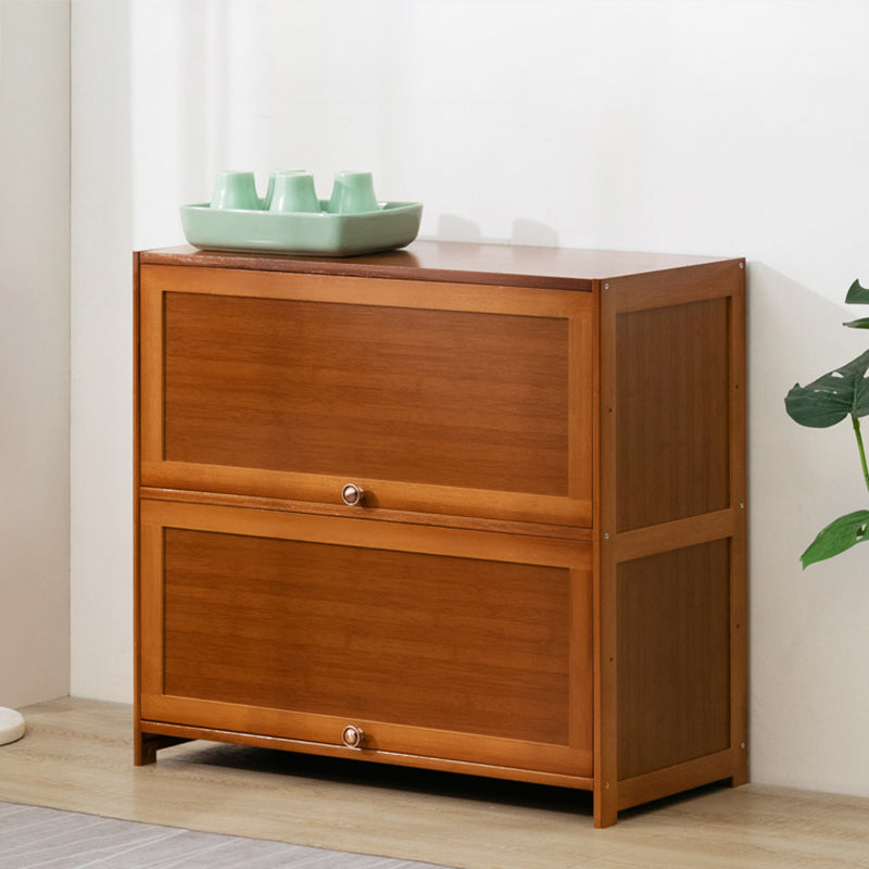 Contemporary Bamboo Barrister Bookcase Doors Included Bookcase for Home Office Clearhalo 'Bookcases' 'furn' 'furn_bookcases' 'Furniture' 'furniture_bookcases' 'kitchen' 'kitchen_bookcases' 'Living Room Furniture' 'Office Furniture' 4698498