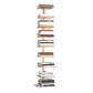 Open Metal Bookcase Modern Rectangular Shelves for Study Room 13.8"L x 11"W x 59.1"H Gold Clearhalo 'Bookcases' 'furn' 'furn_bookcases' 'Furniture' 'furniture_bookcases' 'kitchen' 'kitchen_bookcases' 'Living Room Furniture' 'Office Furniture' 4698541
