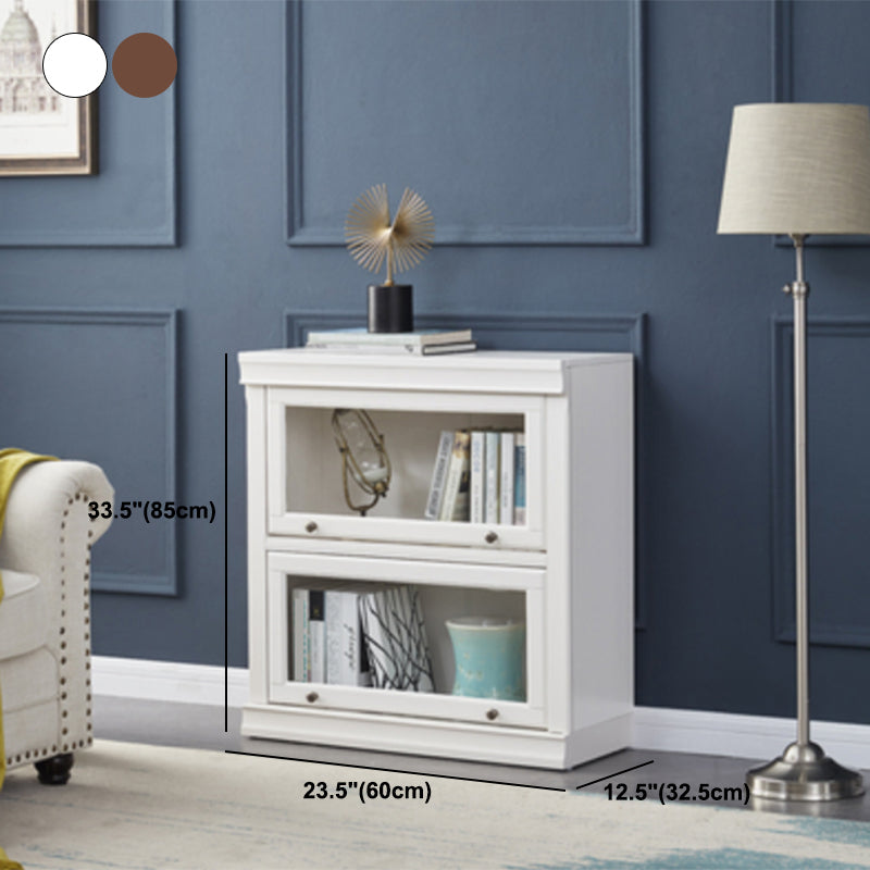 Closed Back Bookcase Modern Solid Wood Rectangular Shelves with Doors Clearhalo 'Bookcases' 'furn' 'furn_bookcases' 'Furniture' 'furniture_bookcases' 'kitchen' 'kitchen_bookcases' 'Living Room Furniture' 'Office Furniture' 4698573