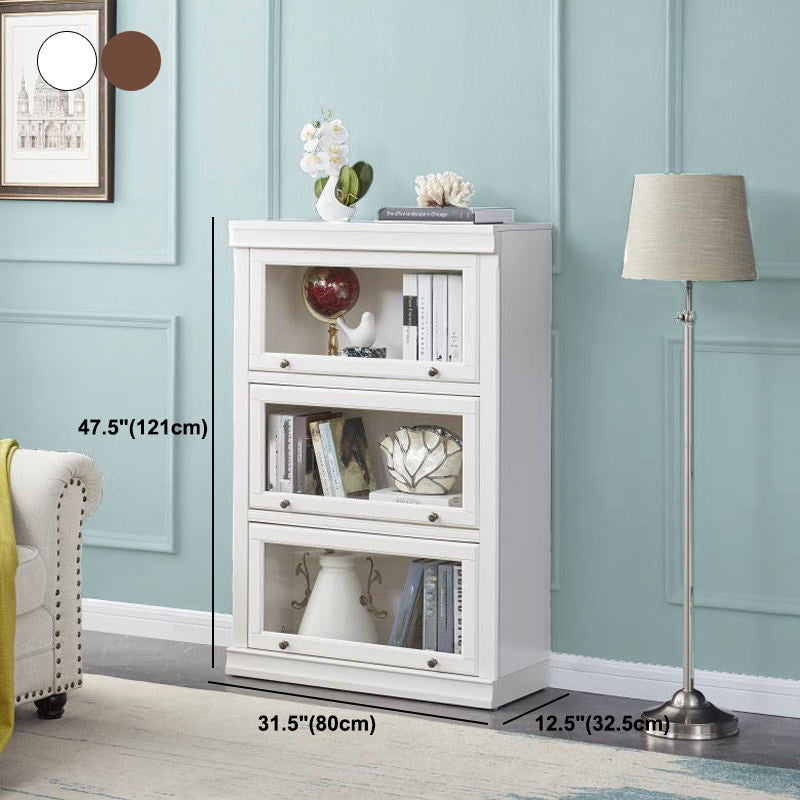 Closed Back Bookcase Modern Solid Wood Rectangular Shelves with Doors Clearhalo 'Bookcases' 'furn' 'furn_bookcases' 'Furniture' 'furniture_bookcases' 'kitchen' 'kitchen_bookcases' 'Living Room Furniture' 'Office Furniture' 4698576