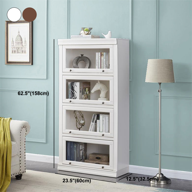 Closed Back Bookcase Modern Solid Wood Rectangular Shelves with Doors Clearhalo 'Bookcases' 'furn' 'furn_bookcases' 'Furniture' 'furniture_bookcases' 'kitchen' 'kitchen_bookcases' 'Living Room Furniture' 'Office Furniture' 4698577