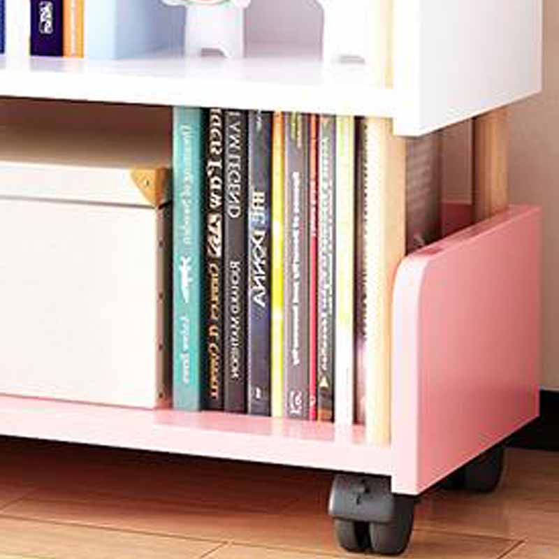3-Shelf Manufactured Wood Etagere Bookshelf with Caster Wheels Clearhalo 'Bookcases' 'furn' 'furn_bookcases' 'Furniture' 'furniture_bookcases' 'kitchen' 'kitchen_bookcases' 'Living Room Furniture' 'Office Furniture' 4698587