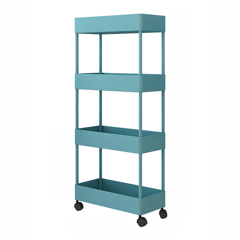 Contemporary Style Bookshelf Home Office Bookcase with Casters Green Clearhalo 'Bookcases' 'furn' 'furn_bookcases' 'Furniture' 'furniture_bookcases' 'kitchen' 'kitchen_bookcases' 'Living Room Furniture' 'Office Furniture' 4698611
