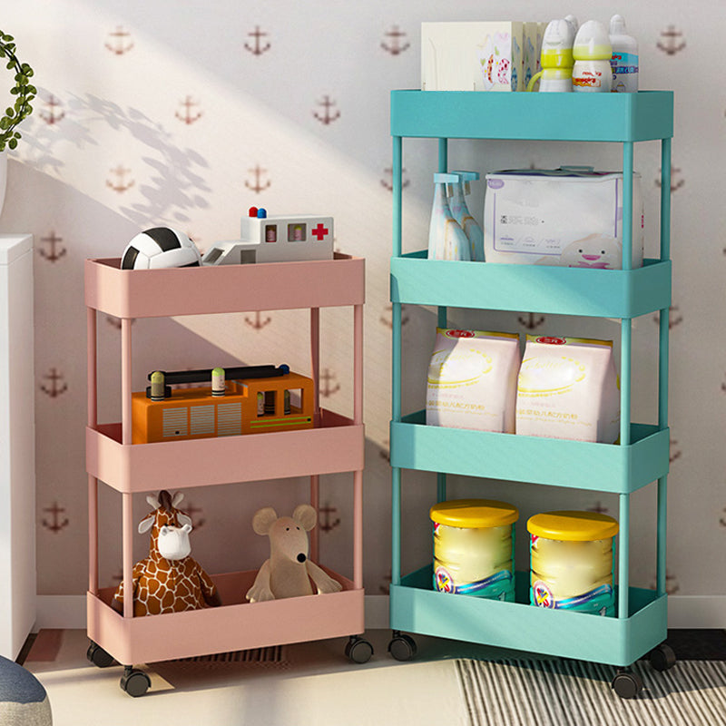 Contemporary Style Bookshelf Home Office Bookcase with Casters Clearhalo 'Bookcases' 'furn' 'furn_bookcases' 'Furniture' 'furniture_bookcases' 'kitchen' 'kitchen_bookcases' 'Living Room Furniture' 'Office Furniture' 4698616