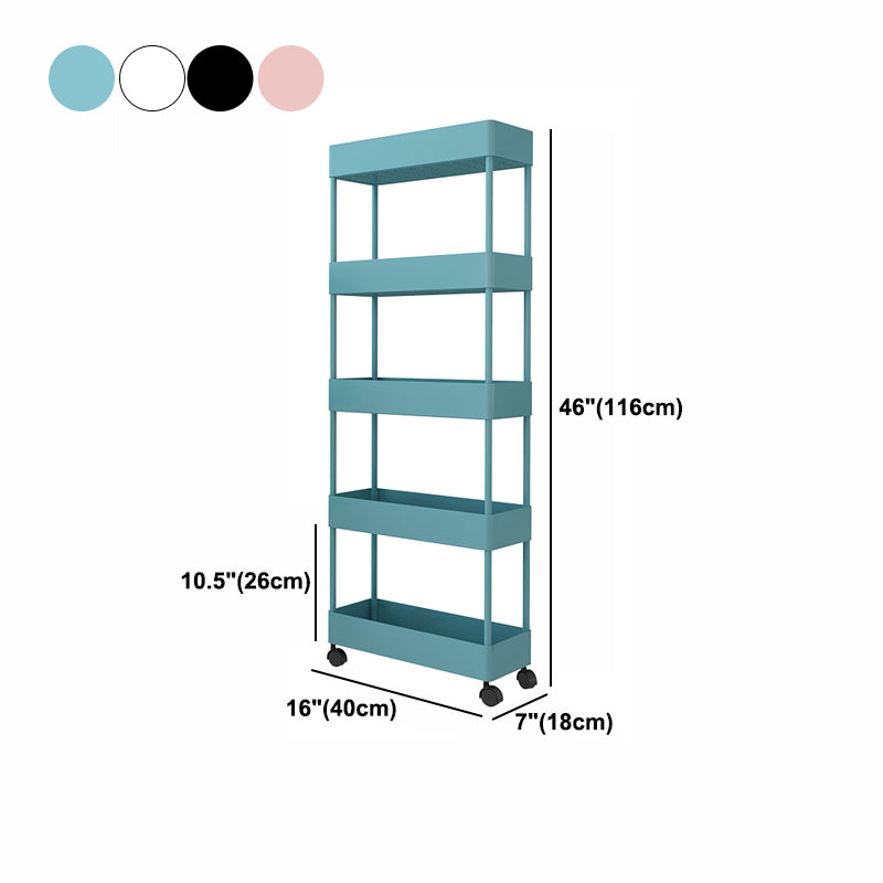 Contemporary Style Bookshelf Home Office Bookcase with Casters Clearhalo 'Bookcases' 'furn' 'furn_bookcases' 'Furniture' 'furniture_bookcases' 'kitchen' 'kitchen_bookcases' 'Living Room Furniture' 'Office Furniture' 4698631