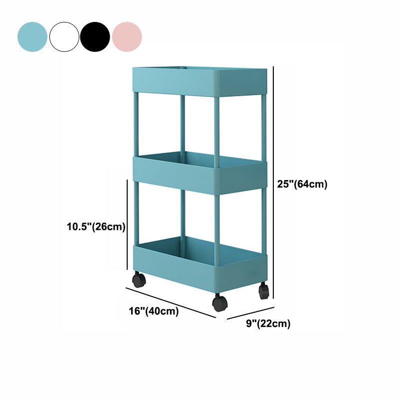 Contemporary Style Bookshelf Home Office Bookcase with Casters Clearhalo 'Bookcases' 'furn' 'furn_bookcases' 'Furniture' 'furniture_bookcases' 'kitchen' 'kitchen_bookcases' 'Living Room Furniture' 'Office Furniture' 4698632