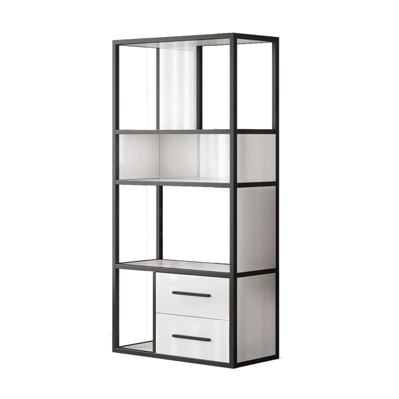 Modern Style Open Bookshelf Etagere Shelf Bookcase for Home Office 35.4"L x 11.8"W x 70.9"H Black Clearhalo 'Bookcases' 'furn' 'furn_bookcases' 'Furniture' 'furniture_bookcases' 'kitchen' 'kitchen_bookcases' 'Living Room Furniture' 'Office Furniture' 4698660