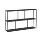 Industrial Style Open Metal Bookcase with Rectangular Shelves Black Clearhalo 'Bookcases' 'furn' 'furn_bookcases' 'Furniture' 'furniture_bookcases' 'kitchen' 'kitchen_bookcases' 'Living Room Furniture' 'Office Furniture' 4698675