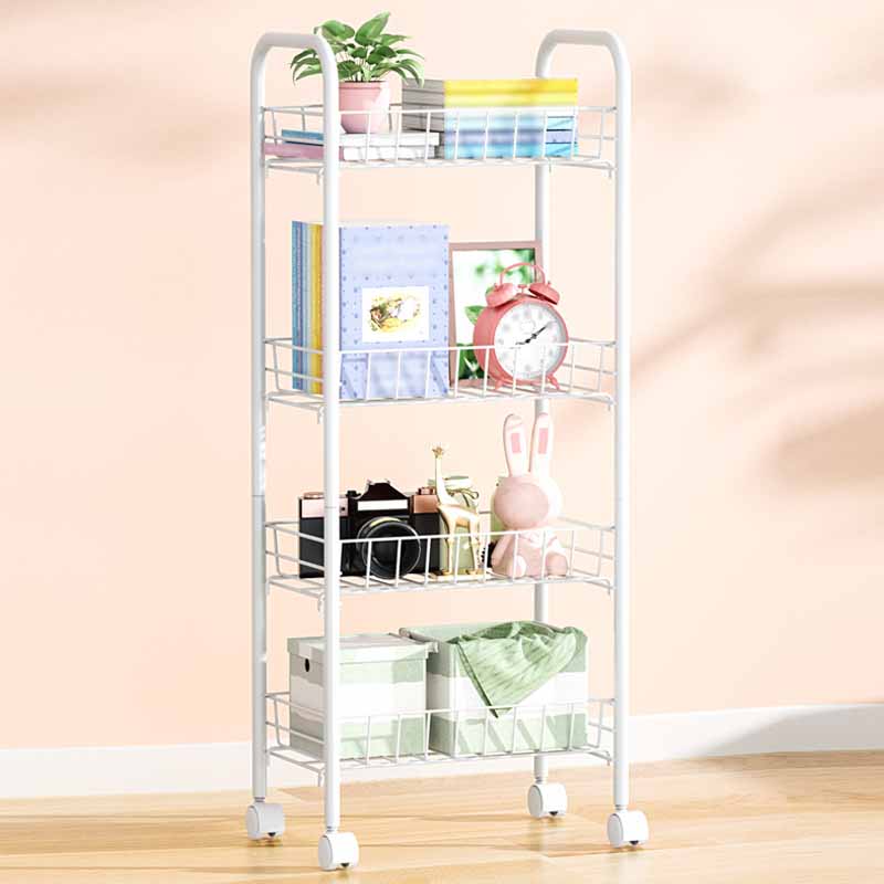 11"W Bookshelf Contemporary Style Bookcase with Casters for Home and Study Room Clearhalo 'Bookcases' 'furn' 'furn_bookcases' 'Furniture' 'furniture_bookcases' 'kitchen' 'kitchen_bookcases' 'Living Room Furniture' 'Office Furniture' 4698699