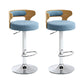 Contemporary Swivel Adjustable Height Bar Stool Home Footrest Stool Light Blue Silver 2 Piece Set Clearhalo 'Bar Furniture' 'Bar Stools' 'bar_stools' 'furn' 'furn_bar_stools' 'furniture_bar_stools' 'Kitchen & Dining Furniture' 'kitchen&dining_furn' 'kitchen' 'kitchen_furn' Furniture' 4699011