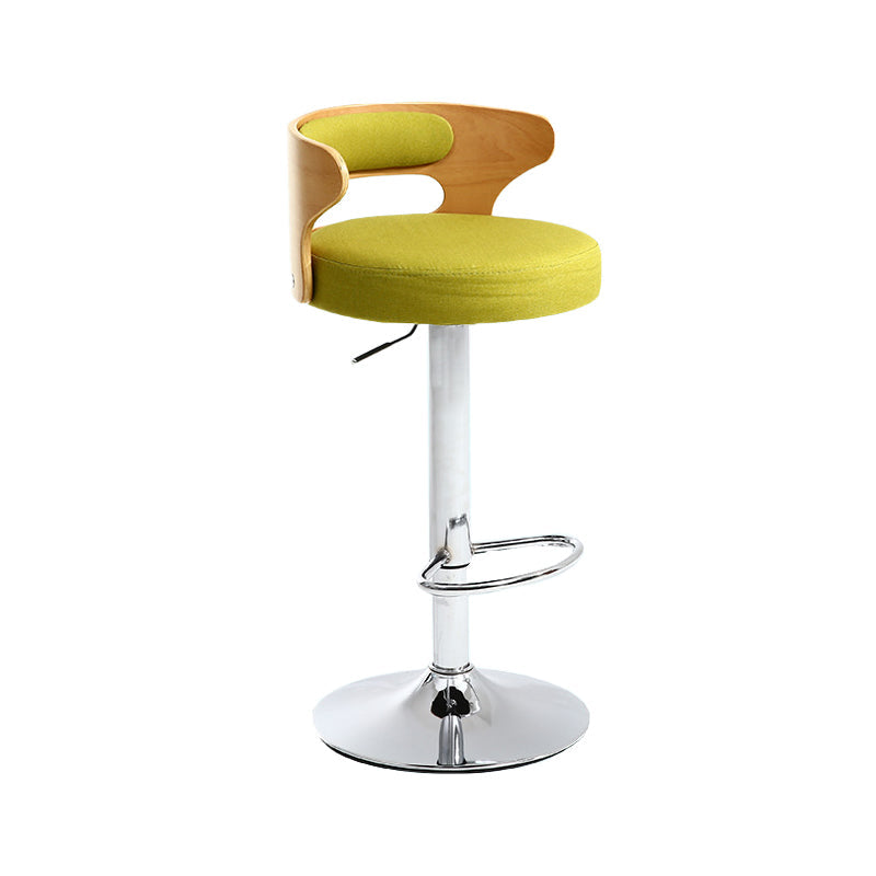 Contemporary Swivel Adjustable Height Bar Stool Home Footrest Stool Green Silver 1 Piece Clearhalo 'Bar Furniture' 'Bar Stools' 'bar_stools' 'furn' 'furn_bar_stools' 'furniture_bar_stools' 'Kitchen & Dining Furniture' 'kitchen&dining_furn' 'kitchen' 'kitchen_furn' Furniture' 4699015