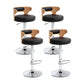 Contemporary Swivel Adjustable Height Bar Stool Home Footrest Stool Black Silver 4 Piece Set Clearhalo 'Bar Furniture' 'Bar Stools' 'bar_stools' 'furn' 'furn_bar_stools' 'furniture_bar_stools' 'Kitchen & Dining Furniture' 'kitchen&dining_furn' 'kitchen' 'kitchen_furn' Furniture' 4699021