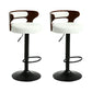 Contemporary Swivel Adjustable Height Bar Stool Home Footrest Stool White Black 2 Piece Set Clearhalo 'Bar Furniture' 'Bar Stools' 'bar_stools' 'furn' 'furn_bar_stools' 'furniture_bar_stools' 'Kitchen & Dining Furniture' 'kitchen&dining_furn' 'kitchen' 'kitchen_furn' Furniture' 4699032