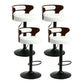 Contemporary Swivel Adjustable Height Bar Stool Home Footrest Stool White Black 4 Piece Set Clearhalo 'Bar Furniture' 'Bar Stools' 'bar_stools' 'furn' 'furn_bar_stools' 'furniture_bar_stools' 'Kitchen & Dining Furniture' 'kitchen&dining_furn' 'kitchen' 'kitchen_furn' Furniture' 4699033