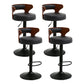 Contemporary Swivel Adjustable Height Bar Stool Home Footrest Stool Matte Black Black 4 Piece Set Clearhalo 'Bar Furniture' 'Bar Stools' 'bar_stools' 'furn' 'furn_bar_stools' 'furniture_bar_stools' 'Kitchen & Dining Furniture' 'kitchen&dining_furn' 'kitchen' 'kitchen_furn' Furniture' 4699036