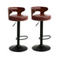 Contemporary Swivel Adjustable Height Bar Stool Home Footrest Stool Brown Black 2 Piece Set Clearhalo 'Bar Furniture' 'Bar Stools' 'bar_stools' 'furn' 'furn_bar_stools' 'furniture_bar_stools' 'Kitchen & Dining Furniture' 'kitchen&dining_furn' 'kitchen' 'kitchen_furn' Furniture' 4699044