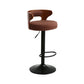 Contemporary Swivel Adjustable Height Bar Stool Home Footrest Stool Dark Brown Black 1 Piece Clearhalo 'Bar Furniture' 'Bar Stools' 'bar_stools' 'furn' 'furn_bar_stools' 'furniture_bar_stools' 'Kitchen & Dining Furniture' 'kitchen&dining_furn' 'kitchen' 'kitchen_furn' Furniture' 4699046