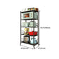 Contemporary Folding Steel Etagere Bookshelf with Caster Wheels Clearhalo 'Bookcases' 'furn' 'furn_bookcases' 'Furniture' 'furniture_bookcases' 'kitchen' 'kitchen_bookcases' 'Living Room Furniture' 'Office Furniture' 4700582