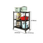 Contemporary Folding Steel Etagere Bookshelf with Caster Wheels Clearhalo 'Bookcases' 'furn' 'furn_bookcases' 'Furniture' 'furniture_bookcases' 'kitchen' 'kitchen_bookcases' 'Living Room Furniture' 'Office Furniture' 4700588
