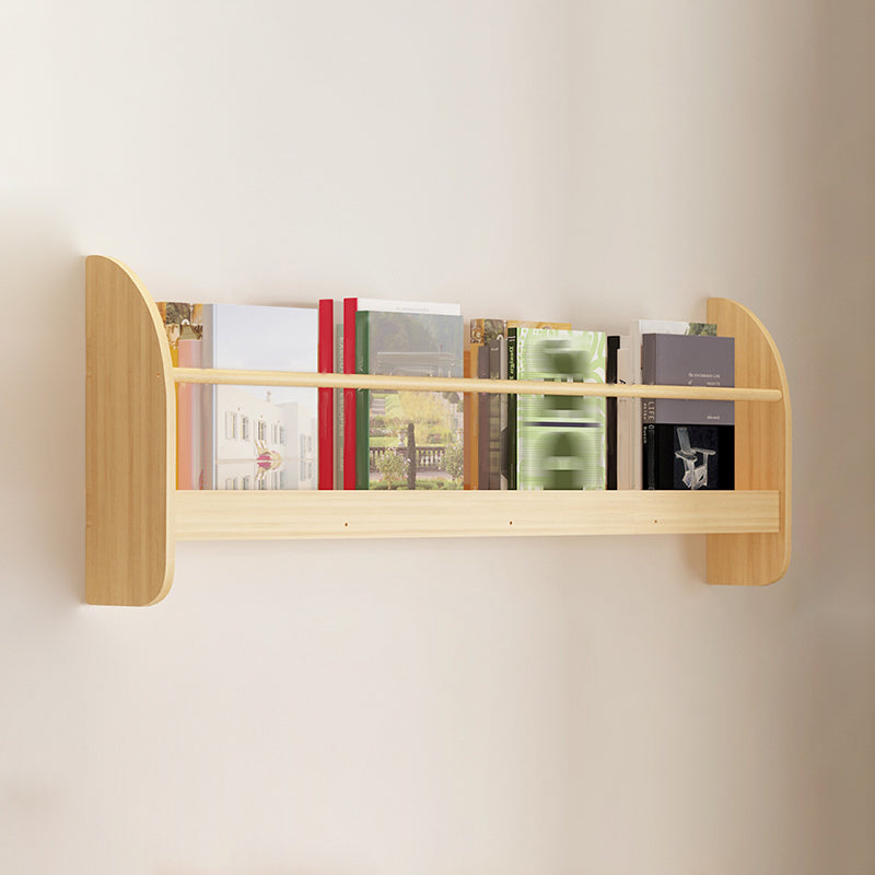 Contemporary Style Bookshelf Wall Mounted Horizontal Bookcase for Home Office 39.4"L x 4.3"W x 12.6"H Natural 1 Piece Clearhalo 'Bookcases' 'furn' 'furn_bookcases' 'Furniture' 'furniture_bookcases' 'kitchen' 'kitchen_bookcases' 'Living Room Furniture' 'Office Furniture' 4700775