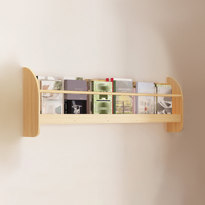 Contemporary Style Bookshelf Wall Mounted Horizontal Bookcase for Home Office 47.2"L x 4.3"W x 12.6"H Natural 1 Piece Clearhalo 'Bookcases' 'furn' 'furn_bookcases' 'Furniture' 'furniture_bookcases' 'kitchen' 'kitchen_bookcases' 'Living Room Furniture' 'Office Furniture' 4700778