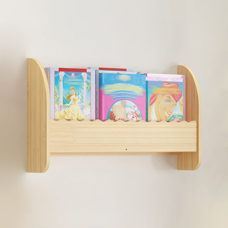 Contemporary Style Bookshelf Wall Mounted Horizontal Bookcase for Home Office 23.6"L x 4.3"W x 12.6"H Light Apricot 1 Piece Clearhalo 'Bookcases' 'furn' 'furn_bookcases' 'Furniture' 'furniture_bookcases' 'kitchen' 'kitchen_bookcases' 'Living Room Furniture' 'Office Furniture' 4700780