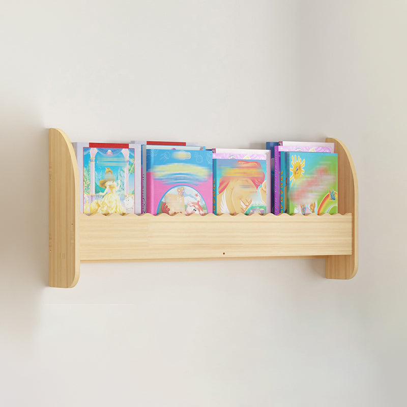 Contemporary Style Bookshelf Wall Mounted Horizontal Bookcase for Home Office 31.5"L x 4.3"W x 12.6"H Light Apricot 1 Piece Clearhalo 'Bookcases' 'furn' 'furn_bookcases' 'Furniture' 'furniture_bookcases' 'kitchen' 'kitchen_bookcases' 'Living Room Furniture' 'Office Furniture' 4700782