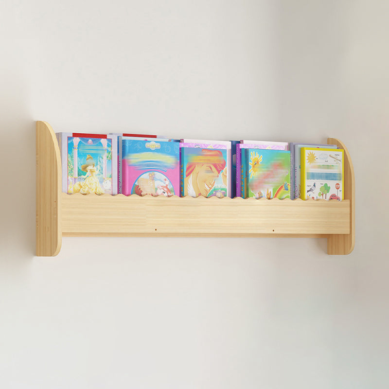 Contemporary Style Bookshelf Wall Mounted Horizontal Bookcase for Home Office 39.4"L x 4.3"W x 12.6"H Light Apricot 1 Piece Clearhalo 'Bookcases' 'furn' 'furn_bookcases' 'Furniture' 'furniture_bookcases' 'kitchen' 'kitchen_bookcases' 'Living Room Furniture' 'Office Furniture' 4700783