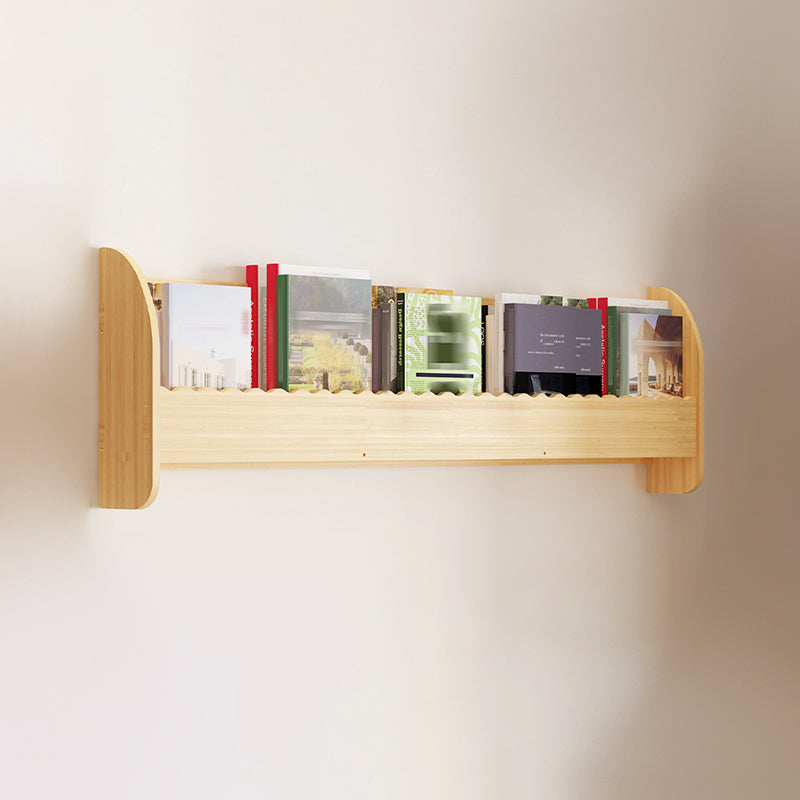 Contemporary Style Bookshelf Wall Mounted Horizontal Bookcase for Home Office 47.2"L x 4.3"W x 12.6"H Light Apricot 1 Piece Clearhalo 'Bookcases' 'furn' 'furn_bookcases' 'Furniture' 'furniture_bookcases' 'kitchen' 'kitchen_bookcases' 'Living Room Furniture' 'Office Furniture' 4700785