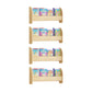 Contemporary Style Bookshelf Wall Mounted Horizontal Bookcase for Home Office 31.5"L x 4.3"W x 12.6"H Light Apricot 4 Piece Set Clearhalo 'Bookcases' 'furn' 'furn_bookcases' 'Furniture' 'furniture_bookcases' 'kitchen' 'kitchen_bookcases' 'Living Room Furniture' 'Office Furniture' 4700803
