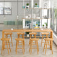 Light Brown Industrial Style Bar Table Solid Wood Indoor Casual Bar Table Clearhalo 'Bar Furniture' 'Bar Tables' 'bar_tables' 'furn' 'furn_bar_tables' 'Furniture' 'furniture_bar_tables' 'Kitchen & Dining Furniture' 4705385