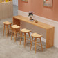 Light Brown Industrial Style Bar Table Solid Wood Indoor Casual Bar Table Clearhalo 'Bar Furniture' 'Bar Tables' 'bar_tables' 'furn' 'furn_bar_tables' 'Furniture' 'furniture_bar_tables' 'Kitchen & Dining Furniture' 4705386