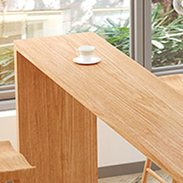 Light Brown Industrial Style Bar Table Solid Wood Indoor Casual Bar Table Clearhalo 'Bar Furniture' 'Bar Tables' 'bar_tables' 'furn' 'furn_bar_tables' 'Furniture' 'furniture_bar_tables' 'Kitchen & Dining Furniture' 4705391