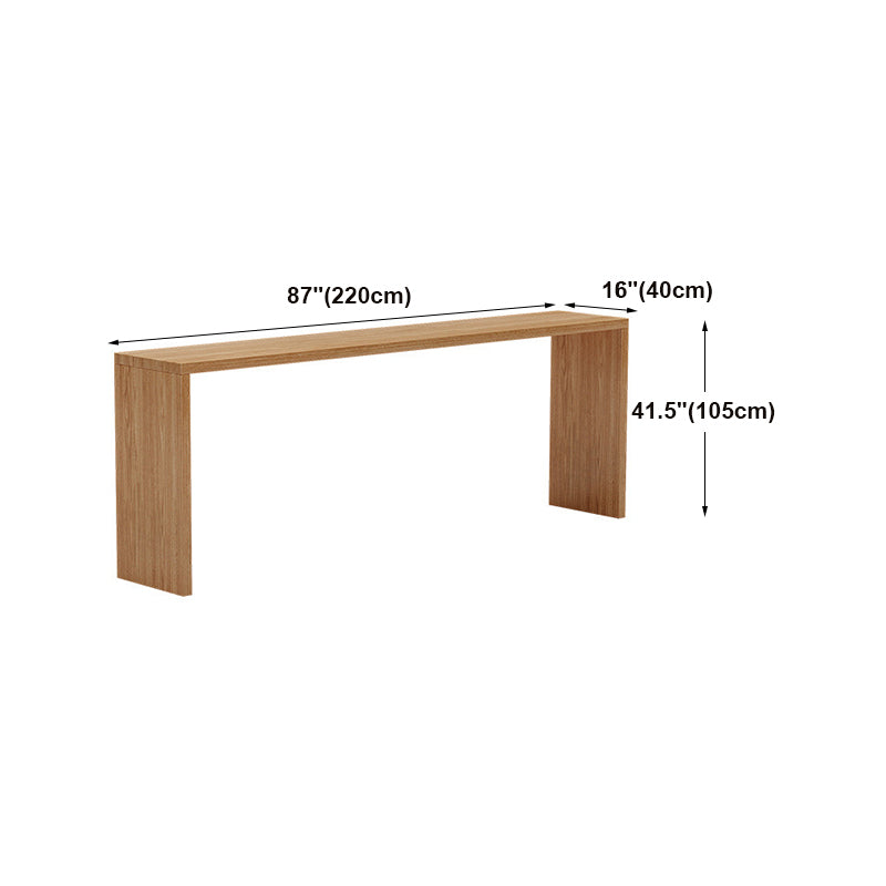 Light Brown Industrial Style Bar Table Solid Wood Indoor Casual Bar Table Clearhalo 'Bar Furniture' 'Bar Tables' 'bar_tables' 'furn' 'furn_bar_tables' 'Furniture' 'furniture_bar_tables' 'Kitchen & Dining Furniture' 4705400
