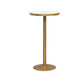 White Glam Style Round and Square Bar Table in Iron and Marble Milk Tea Shop Bar Table Clearhalo 'Bar Furniture' 'Bar Tables' 'bar_tables' 'furn' 'furn_bar_tables' 'Furniture' 'furniture_bar_tables' 'Kitchen & Dining Furniture' 4705423