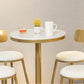 White Glam Style Round and Square Bar Table in Iron and Marble Milk Tea Shop Bar Table Clearhalo 'Bar Furniture' 'Bar Tables' 'bar_tables' 'furn' 'furn_bar_tables' 'Furniture' 'furniture_bar_tables' 'Kitchen & Dining Furniture' 4705425