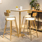 White Glam Style Round and Square Bar Table in Iron and Marble Milk Tea Shop Bar Table Clearhalo 'Bar Furniture' 'Bar Tables' 'bar_tables' 'furn' 'furn_bar_tables' 'Furniture' 'furniture_bar_tables' 'Kitchen & Dining Furniture' 4705427