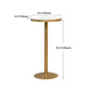 White Glam Style Round and Square Bar Table in Iron and Marble Milk Tea Shop Bar Table Clearhalo 'Bar Furniture' 'Bar Tables' 'bar_tables' 'furn' 'furn_bar_tables' 'Furniture' 'furniture_bar_tables' 'Kitchen & Dining Furniture' 4705433