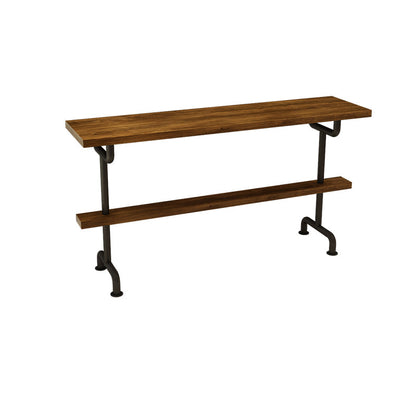 Brown Industrial Style Bar Table Pine Wood Milk Tea Shop Casual Bar Table Without Chairs Clearhalo 'Bar Furniture' 'Bar Tables' 'bar_tables' 'furn' 'furn_bar_tables' 'Furniture' 'furniture_bar_tables' 'Kitchen & Dining Furniture' 4705450