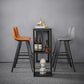Gray White and Black Modern Style Bar Table in Marble and Metal Milk Tea Shop Bar Table 86.6"L x 15.7"W x 41.3"H Grey Without Chairs Clearhalo 'Bar Furniture' 'Bar Tables' 'bar_tables' 'furn' 'furn_bar_tables' 'Furniture' 'furniture_bar_tables' 'Kitchen & Dining Furniture' 4705472
