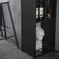 Gray White and Black Modern Style Bar Table in Marble and Metal Milk Tea Shop Bar Table Clearhalo 'Bar Furniture' 'Bar Tables' 'bar_tables' 'furn' 'furn_bar_tables' 'Furniture' 'furniture_bar_tables' 'Kitchen & Dining Furniture' 4705475