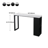 Gray White and Black Modern Style Bar Table in Marble and Metal Milk Tea Shop Bar Table Clearhalo 'Bar Furniture' 'Bar Tables' 'bar_tables' 'furn' 'furn_bar_tables' 'Furniture' 'furniture_bar_tables' 'Kitchen & Dining Furniture' 4705486