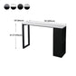 Gray White and Black Modern Style Bar Table in Marble and Metal Milk Tea Shop Bar Table Clearhalo 'Bar Furniture' 'Bar Tables' 'bar_tables' 'furn' 'furn_bar_tables' 'Furniture' 'furniture_bar_tables' 'Kitchen & Dining Furniture' 4705489