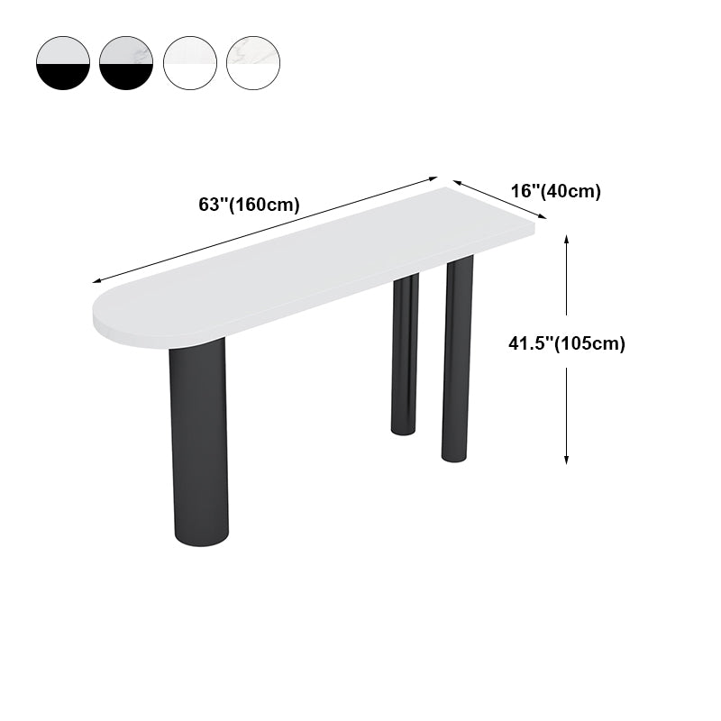 White Modern Style Specialty Bar Table in Faux Marble and Wood Milk Tea Shop Bar Table Clearhalo 'Bar Furniture' 'Bar Tables' 'bar_tables' 'furn' 'furn_bar_tables' 'Furniture' 'furniture_bar_tables' 'Kitchen & Dining Furniture' 4705508