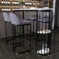 White Modern Style Bar Table in Faux Marble and Metal Specialty Coffee Shop Bar Table 55.1"L x 15.7"W x 41.3"H Black Without Chairs Clearhalo 'Bar Furniture' 'Bar Tables' 'bar_tables' 'furn' 'furn_bar_tables' 'Furniture' 'furniture_bar_tables' 'Kitchen & Dining Furniture' 4705531