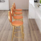 Glam Jewelry Shop PU Leather Stool Orange Footrest Low Back Stool Clearhalo 'Bar Furniture' 'Bar Stools' 'bar_stools' 'furn' 'furn_bar_stools' 'Furniture' 'furniture_bar_stools' 'Kitchen & Dining Furniture' 4705774