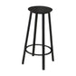 Contemporary Footrest Backless Barstool Matte Finish Iron Stool Black 1 Piece Clearhalo 'Bar Furniture' 'Bar Stools' 'bar_stools' 'furn' 'furn_bar_stools' 'Furniture' 'furniture_bar_stools' 'Kitchen & Dining Furniture' 4705801