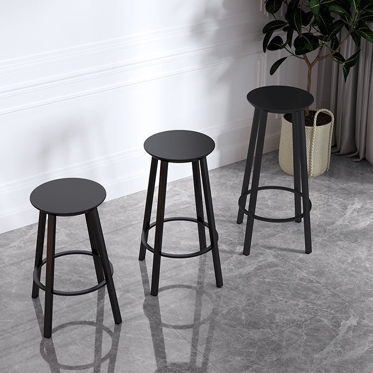 Contemporary Footrest Backless Barstool Matte Finish Iron Stool Clearhalo 'Bar Furniture' 'Bar Stools' 'bar_stools' 'furn' 'furn_bar_stools' 'Furniture' 'furniture_bar_stools' 'Kitchen & Dining Furniture' 4705804